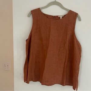 Eileen Fisher organic linen Delave tank